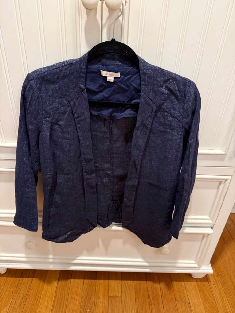 Ella Moss Deep Navy Open-Front Blazer